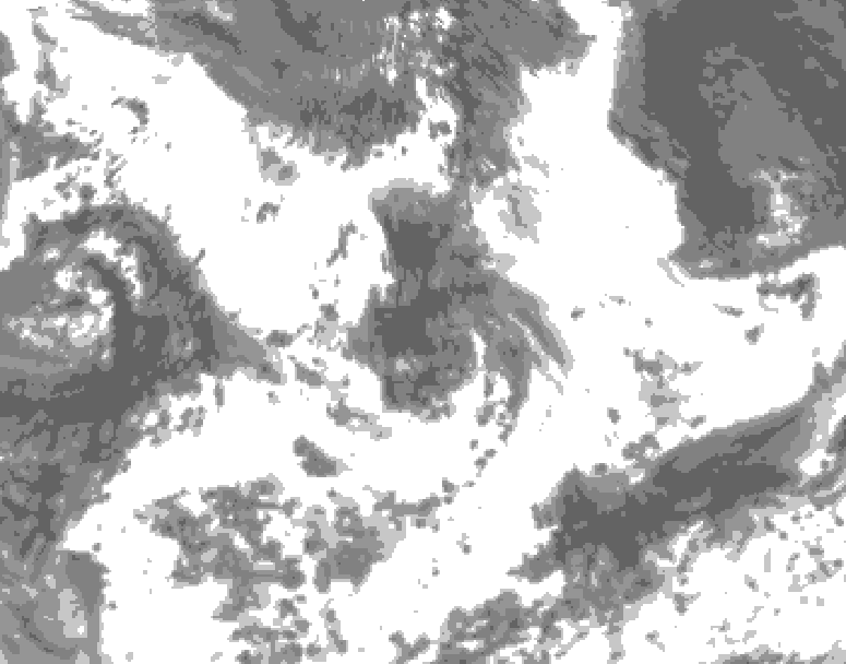 GDPS total cloud 114 hour forecast chart for Canada based on 2026/07/02 1200Z data