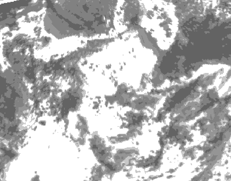 GDPS total cloud 210 hour forecast chart for Canada based on 2026/07/02 1200Z data