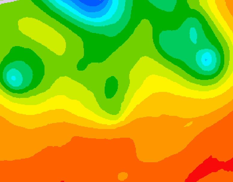 GDPS 500 millibar geopotential height 096 hour forecast chart for Canada based on 2026/07/03 0000Z data
