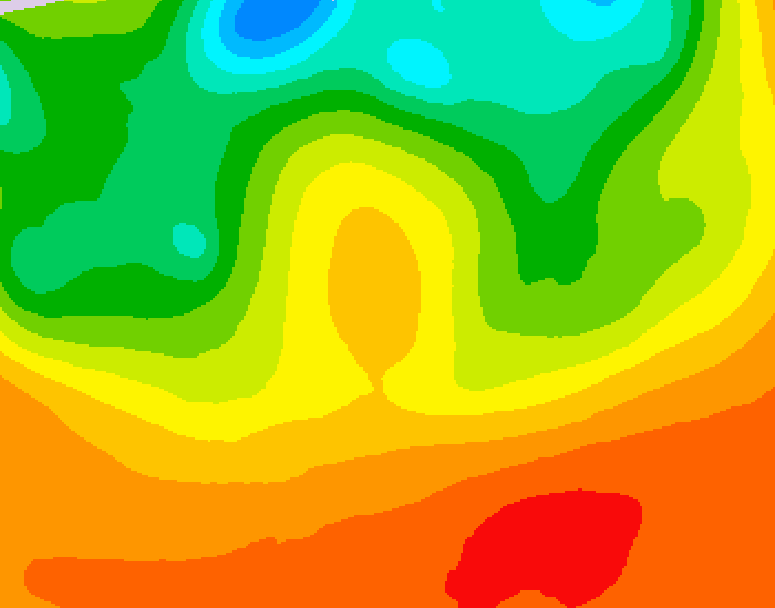 GDPS 500 millibar geopotential height 006 hour forecast chart for Canada based on 2026/07/03 1200Z data
