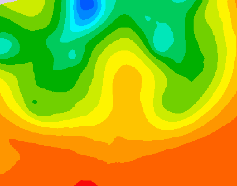 GDPS 500 millibar geopotential height 030 hour forecast chart for Canada based on 2026/07/03 1200Z data