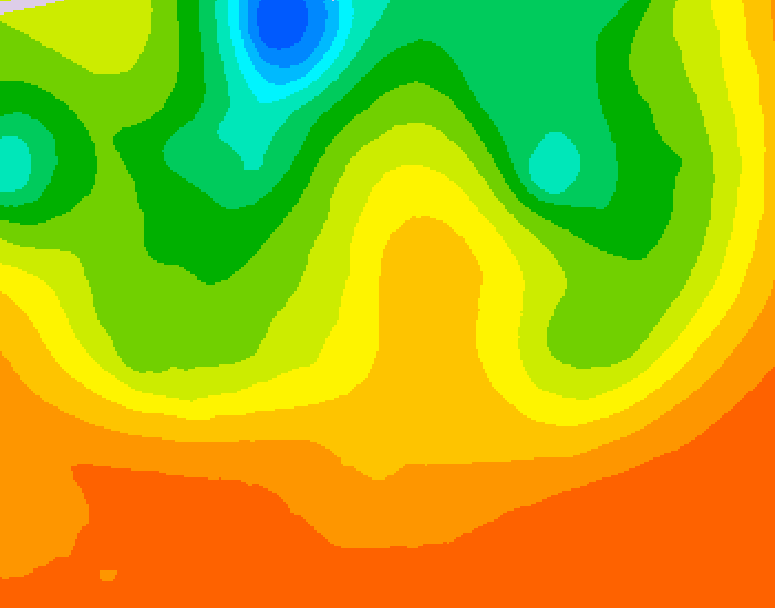GDPS 500 millibar geopotential height 036 hour forecast chart for Canada based on 2026/07/03 1200Z data