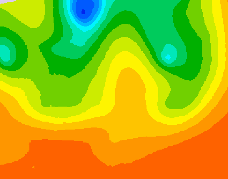 GDPS 500 millibar geopotential height 042 hour forecast chart for Canada based on 2026/07/03 1200Z data