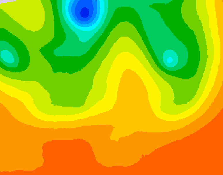 GDPS 500 millibar geopotential height 048 hour forecast chart for Canada based on 2026/07/03 1200Z data
