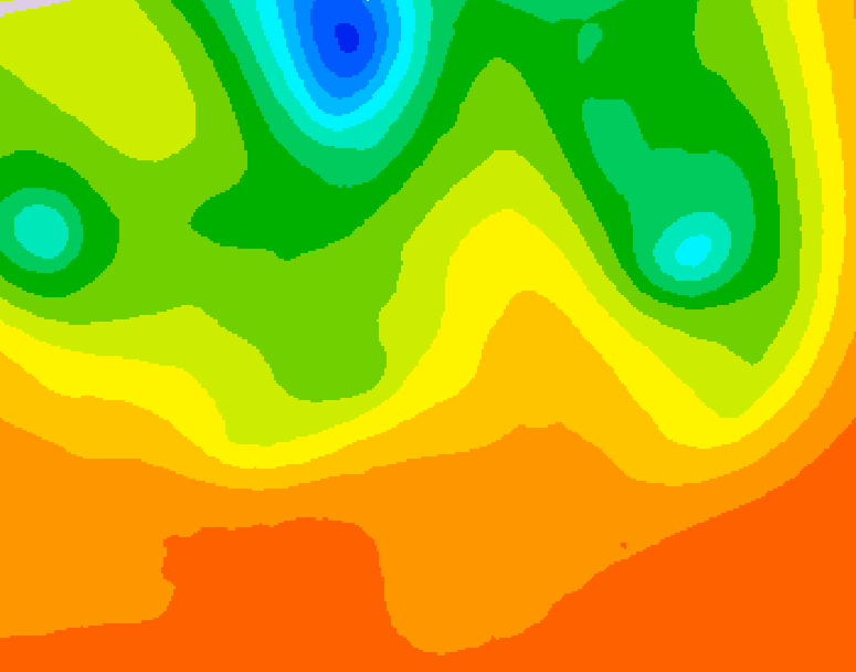GDPS 500 millibar geopotential height 060 hour forecast chart for Canada based on 2026/07/03 1200Z data