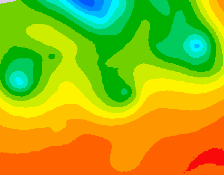 GDPS 500 millibar geopotential height 096 hour forecast chart for Canada based on 2026/07/03 1200Z data