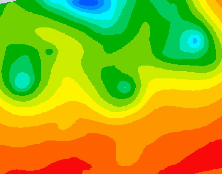 GDPS 500 millibar geopotential height 102 hour forecast chart for Canada based on 2026/07/03 1200Z data