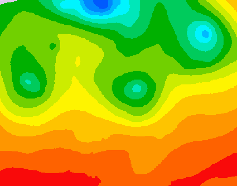 GDPS 500 millibar geopotential height 114 hour forecast chart for Canada based on 2026/07/03 1200Z data