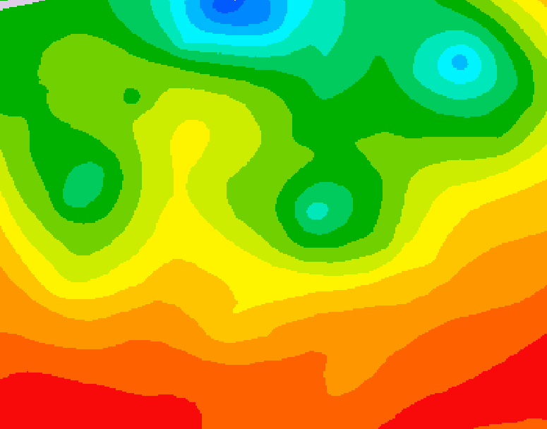 GDPS 500 millibar geopotential height 126 hour forecast chart for Canada based on 2026/07/03 1200Z data