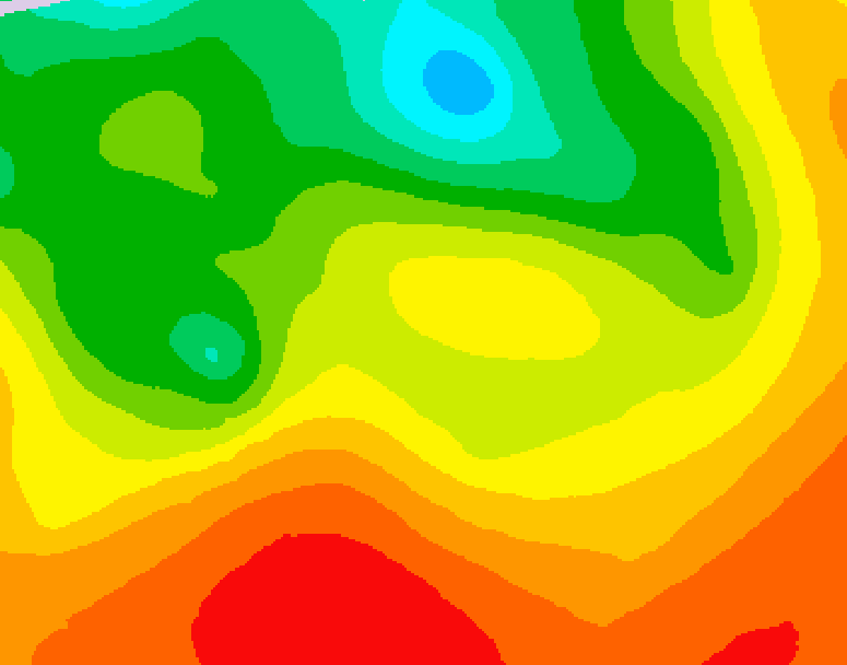 GDPS 500 millibar geopotential height 222 hour forecast chart for Canada based on 2026/07/03 1200Z data