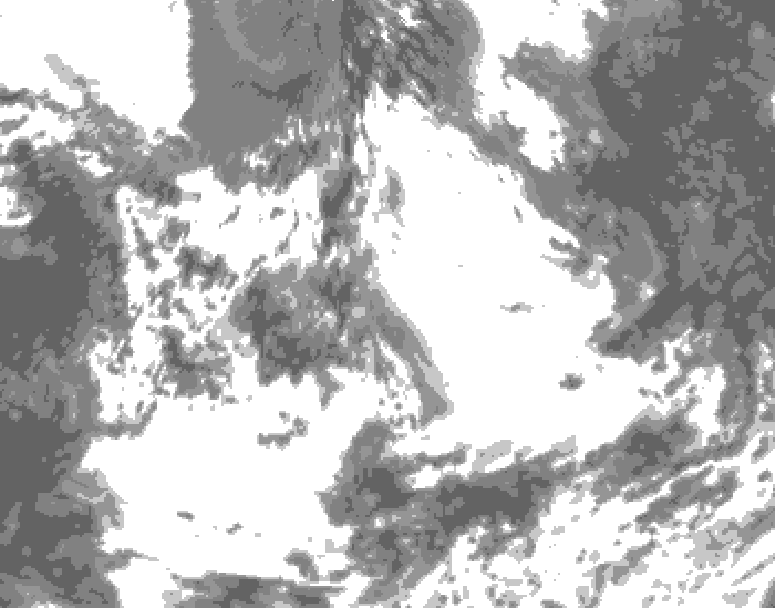 GDPS total cloud 048 hour forecast chart for Canada based on 2026/07/03 1200Z data