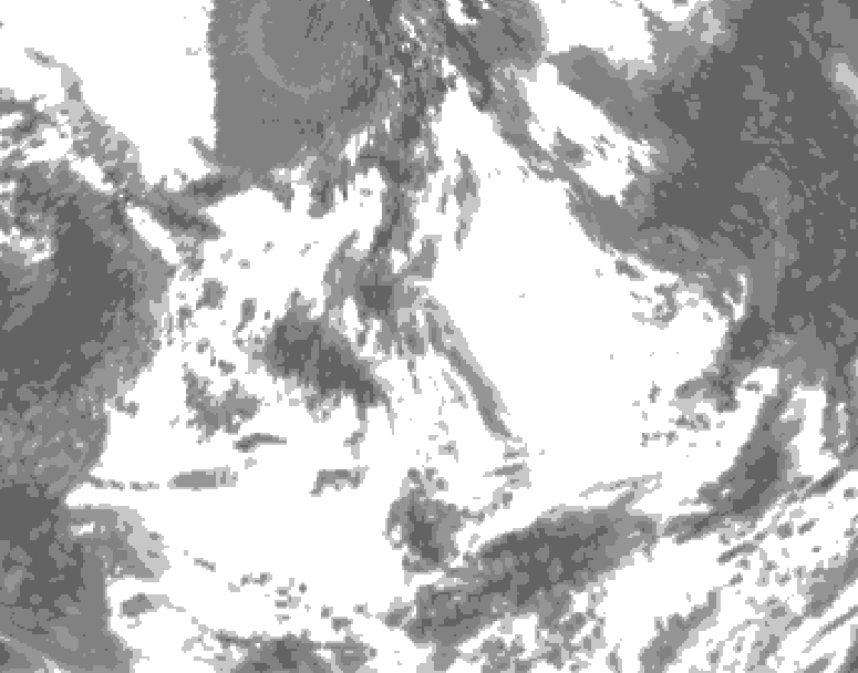 GDPS total cloud 054 hour forecast chart for Canada based on 2026/07/03 1200Z data