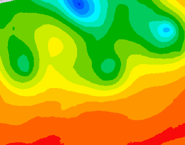 GDPS 500 millibar geopotential height 096 hour forecast chart for Canada based on 2026/07/04 0000Z data