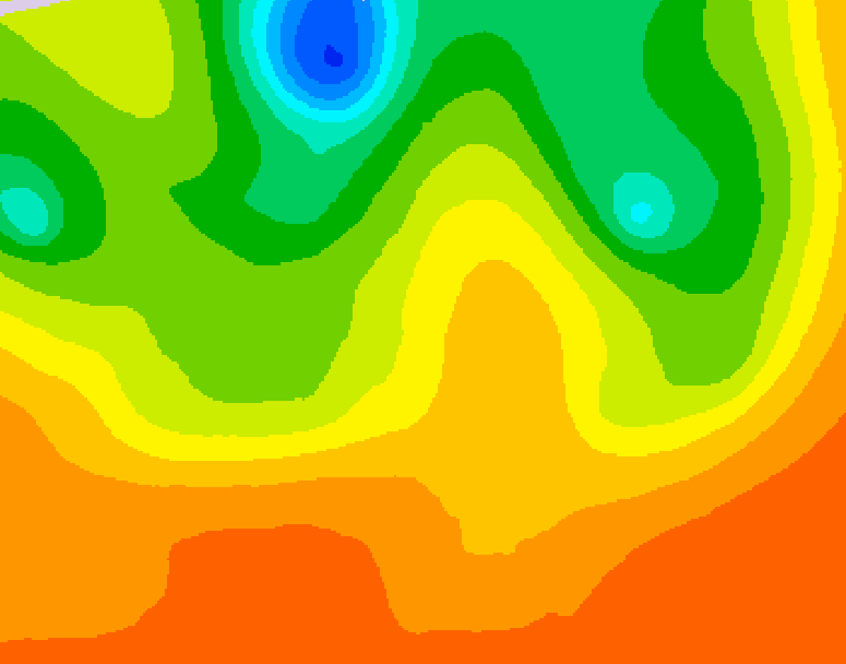 GDPS 500 millibar geopotential height 024 hour forecast chart for Canada based on 2026/07/04 1200Z data