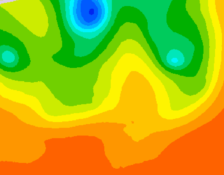 GDPS 500 millibar geopotential height 030 hour forecast chart for Canada based on 2026/07/04 1200Z data