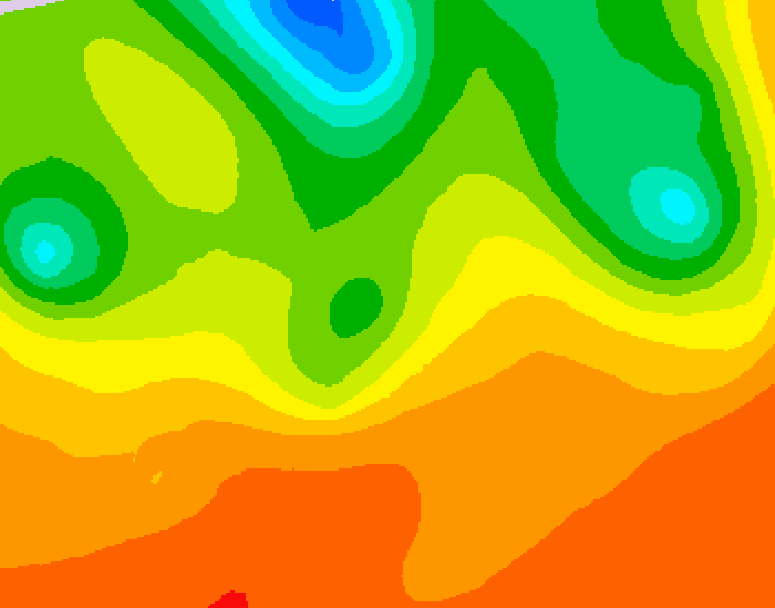 GDPS 500 millibar geopotential height 054 hour forecast chart for Canada based on 2026/07/04 1200Z data