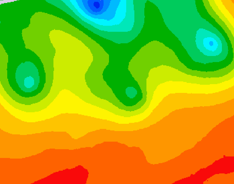 GDPS 500 millibar geopotential height 078 hour forecast chart for Canada based on 2026/07/04 1200Z data