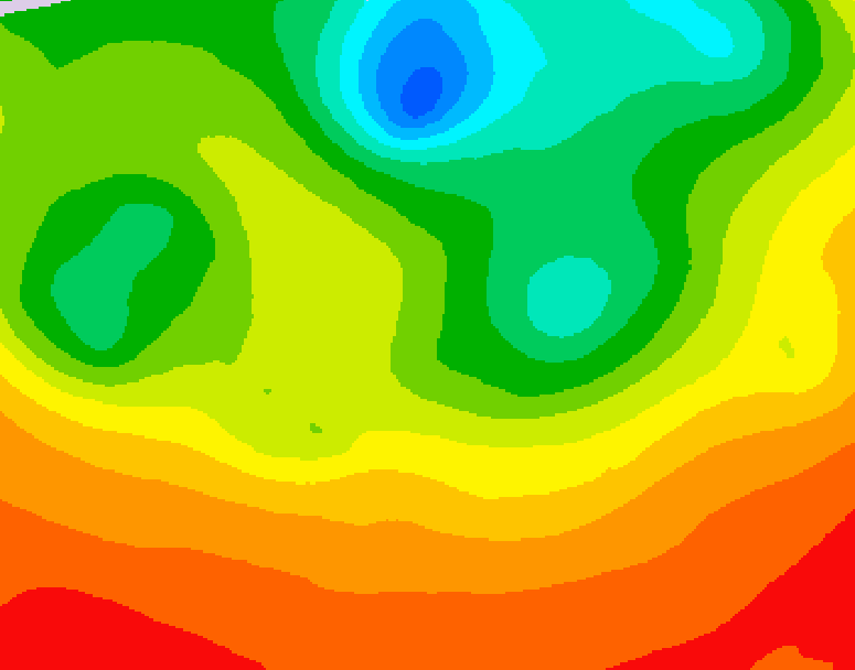GDPS 500 millibar geopotential height 126 hour forecast chart for Canada based on 2026/07/04 1200Z data
