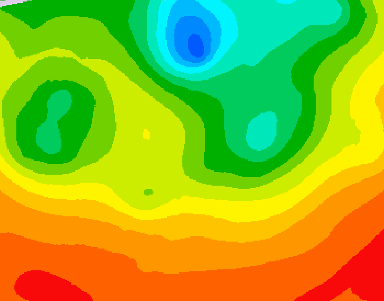 GDPS 500 millibar geopotential height 132 hour forecast chart for Canada based on 2026/07/04 1200Z data