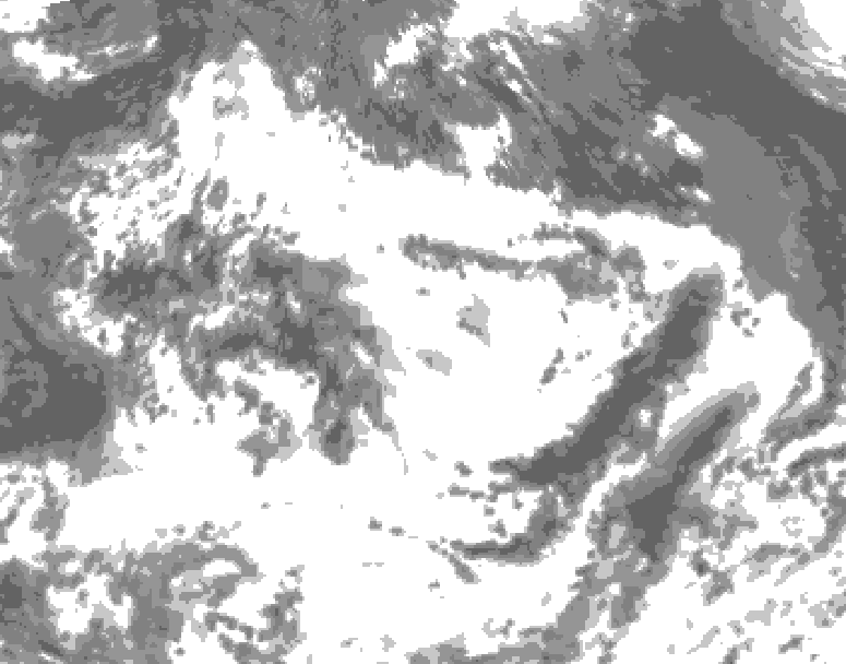 GDPS total cloud 216 hour forecast chart for Canada based on 2026/07/04 0000Z data