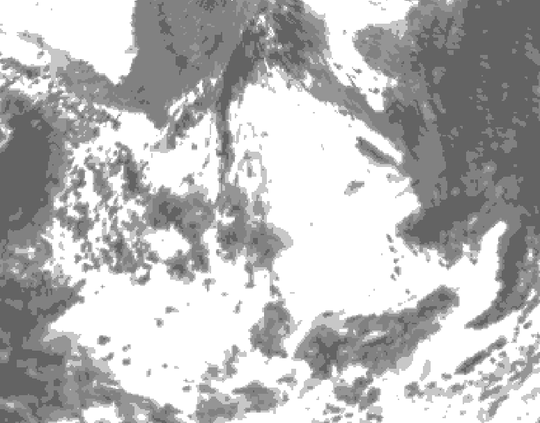 GDPS total cloud 018 hour forecast chart for Canada based on 2026/07/04 1200Z data