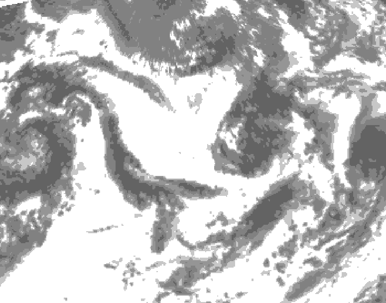 GDPS total cloud 126 hour forecast chart for Canada based on 2026/07/04 1200Z data