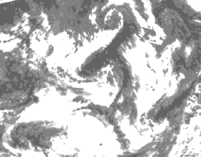 GDPS total cloud 222 hour forecast chart for Canada based on 2026/07/04 1200Z data
