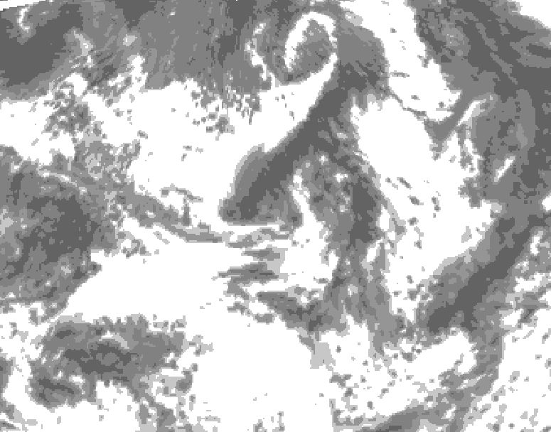 GDPS total cloud 228 hour forecast chart for Canada based on 2026/07/04 1200Z data