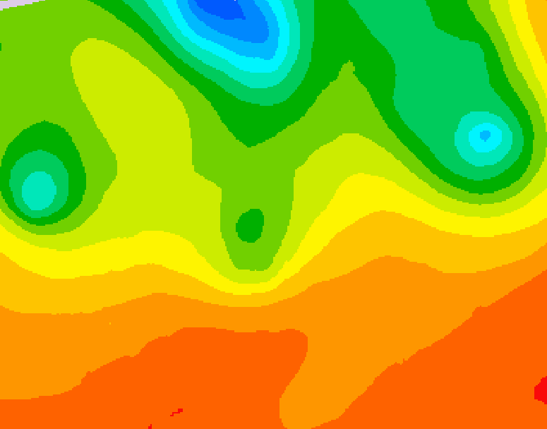 GDPS 500 millibar geopotential height 048 hour forecast chart for Canada based on 2026/07/05 0000Z data