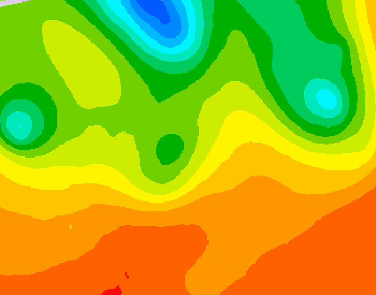 GDPS 500 millibar geopotential height 030 hour forecast chart for Canada based on 2026/07/05 1200Z data