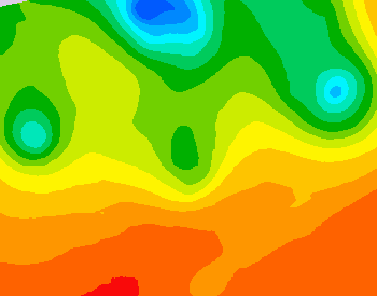 GDPS 500 millibar geopotential height 042 hour forecast chart for Canada based on 2026/07/05 1200Z data