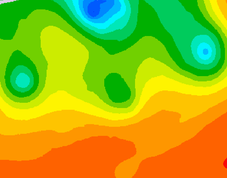 GDPS 500 millibar geopotential height 048 hour forecast chart for Canada based on 2026/07/05 1200Z data