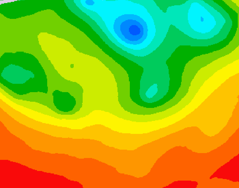 GDPS 500 millibar geopotential height 090 hour forecast chart for Canada based on 2026/07/05 1200Z data