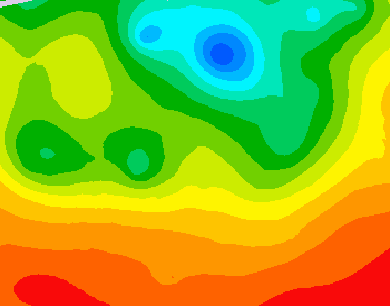 GDPS 500 millibar geopotential height 114 hour forecast chart for Canada based on 2026/07/05 1200Z data