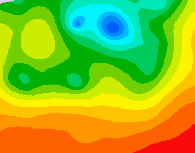 GDPS 500 millibar geopotential height 120 hour forecast chart for Canada based on 2026/07/05 1200Z data