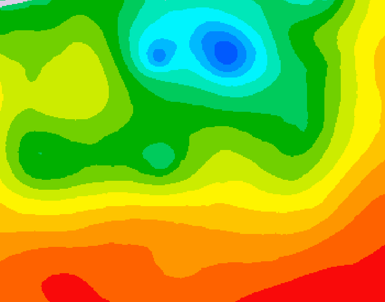 GDPS 500 millibar geopotential height 126 hour forecast chart for Canada based on 2026/07/05 1200Z data