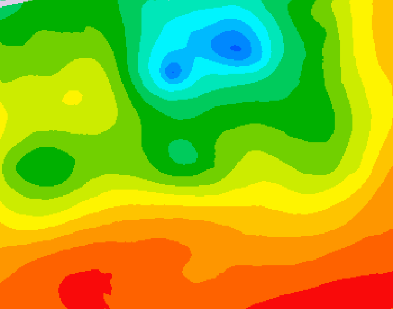 GDPS 500 millibar geopotential height 138 hour forecast chart for Canada based on 2026/07/05 1200Z data