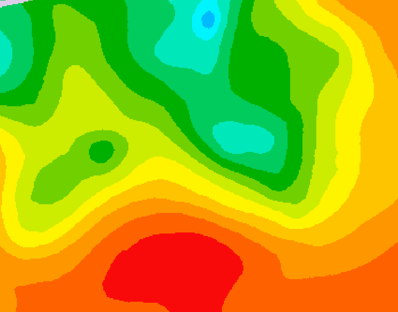 GDPS 500 millibar geopotential height 198 hour forecast chart for Canada based on 2026/07/05 1200Z data