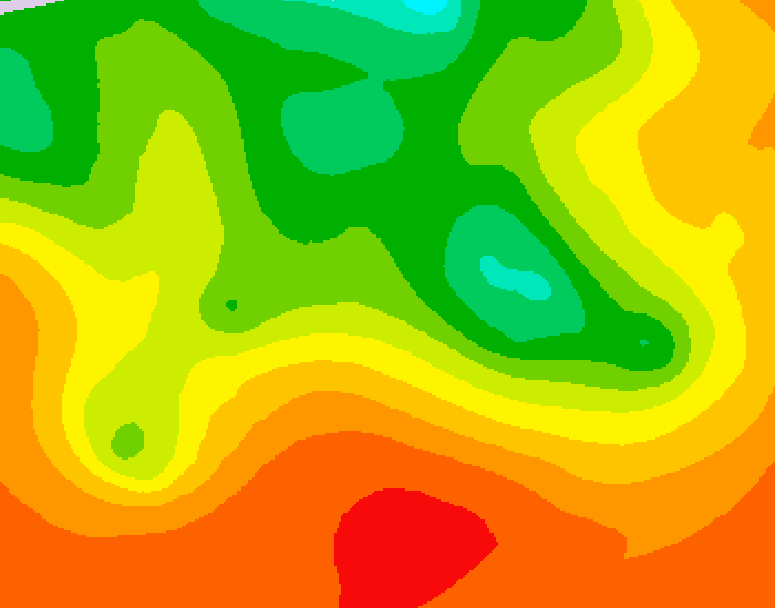 GDPS 500 millibar geopotential height 222 hour forecast chart for Canada based on 2026/07/05 1200Z data