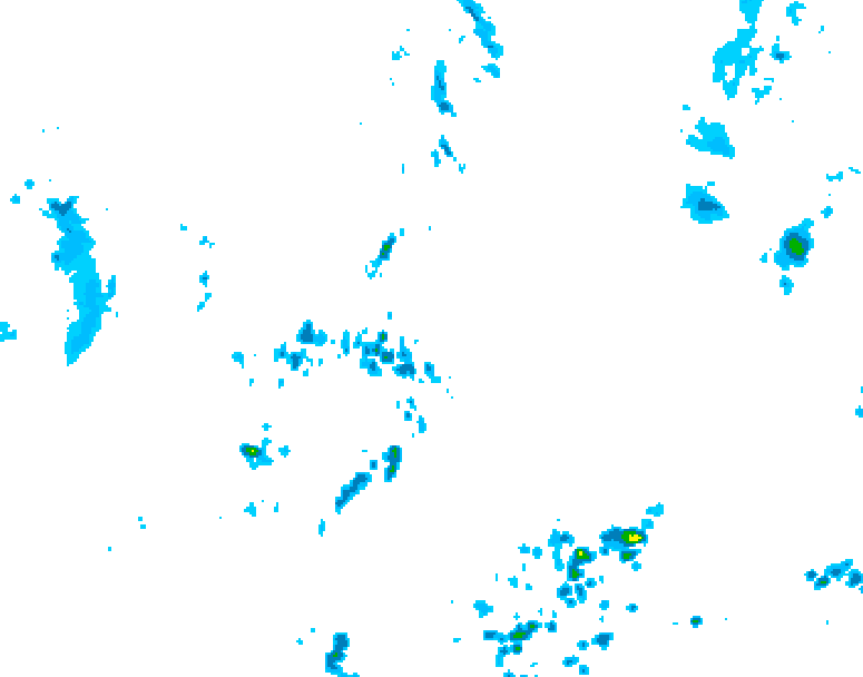 GDPS precipitation 012 hour forecast chart for Canada based on 2026/07/05 1200Z data