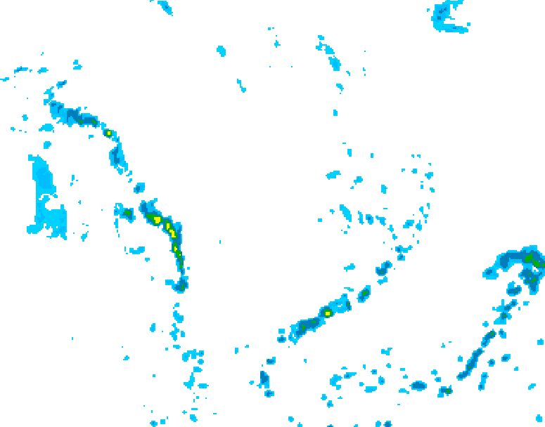 GDPS precipitation 084 hour forecast chart for Canada based on 2026/07/05 1200Z data