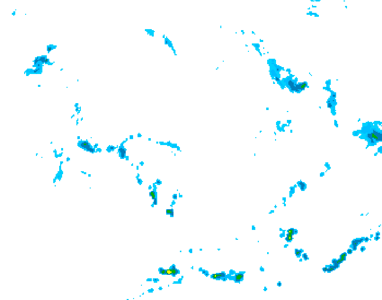 GDPS precipitation 114 hour forecast chart for Canada based on 2026/07/05 1200Z data