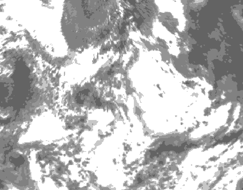 GDPS total cloud 024 hour forecast chart for Canada based on 2026/07/05 0000Z data