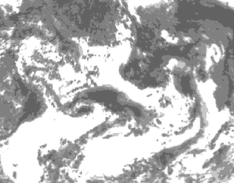 GDPS total cloud 216 hour forecast chart for Canada based on 2026/07/05 0000Z data