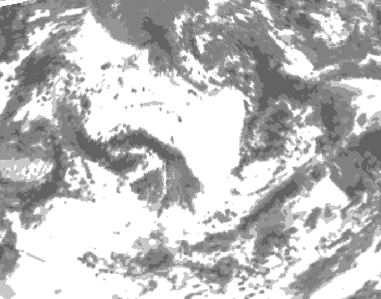 GDPS total cloud 108 hour forecast chart for Canada based on 2026/07/05 1200Z data