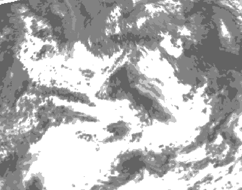GDPS total cloud 144 hour forecast chart for Canada based on 2026/07/05 1200Z data