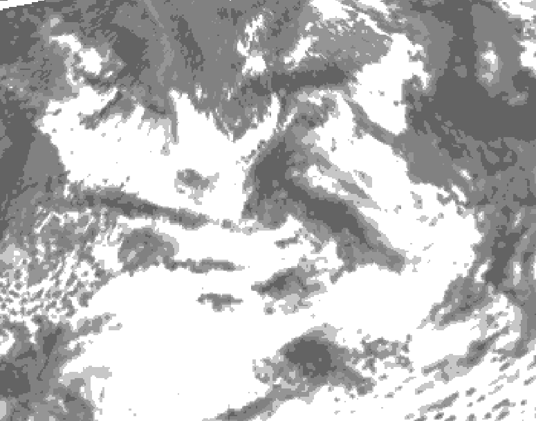 GDPS total cloud 150 hour forecast chart for Canada based on 2026/07/05 1200Z data