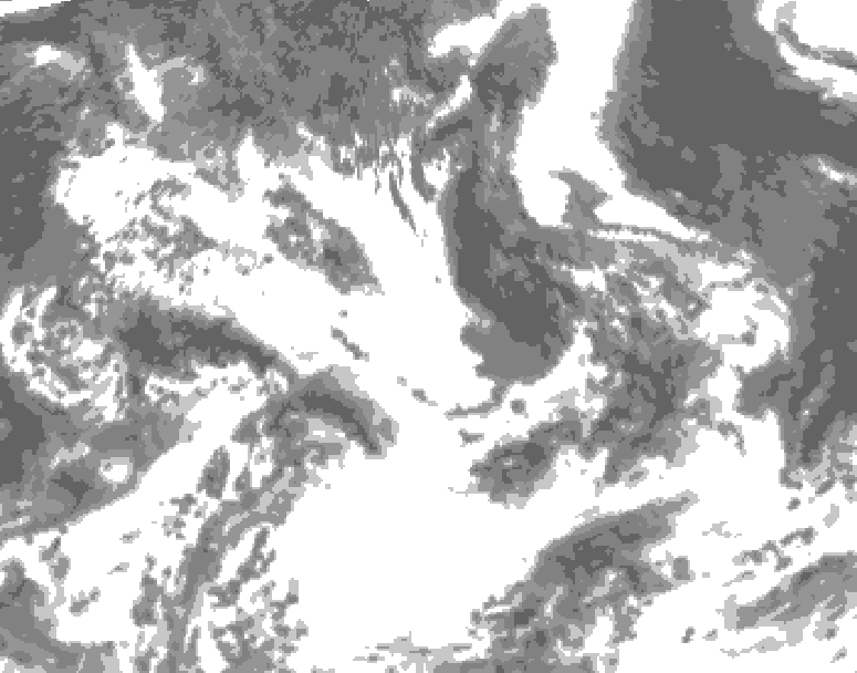 GDPS total cloud 180 hour forecast chart for Canada based on 2026/07/05 1200Z data
