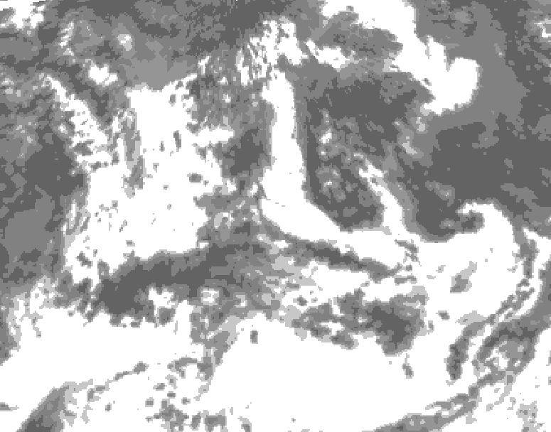 GDPS total cloud 234 hour forecast chart for Canada based on 2026/07/05 1200Z data
