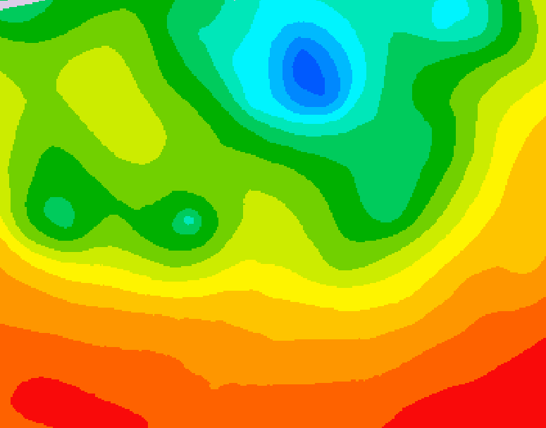 GDPS 500 millibar geopotential height 096 hour forecast chart for Canada based on 2026/07/06 0000Z data
